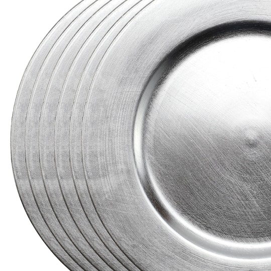 8 Packs: 6 ct. (48 total) 13" Silver Chargers by Celebrate It™